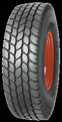 road high speed service > Open tread block design for excellent traction and easy self-cleaning in off-road application > Regroovable and suitable for retreading thanks to high durability of carcass