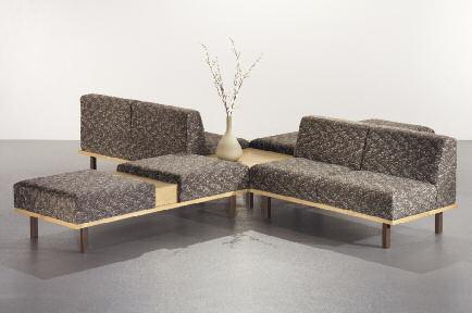 VARIETY OF SHAPES AND SIZES TO LINK MODULAR LOUNGE SEATING COMPONENTS.