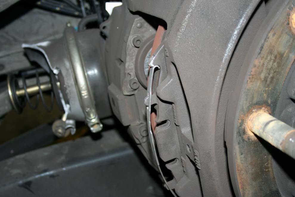 Brake Pad Retaining Strap Missing brake pad retaining