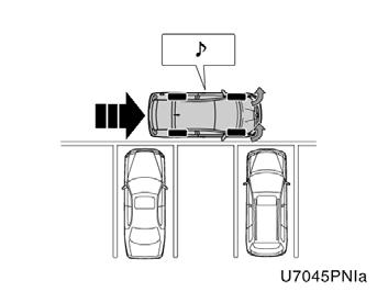 3. As soon as the chime sounds, rotate the wheel halfway or more and proceed forwards. INFORMATION The chime sounds when the center of the parking space can be seen directly beside the vehicle. 4.