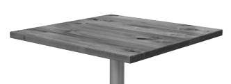 Urban Loft Wood Table Tops - Designed by KFI Studios Square Top Description Model #. Top Description Model #. 24 x 24 T24SQ- 18 lbs 4.83 85 $300 30 x 30 T30SQ- 26 lbs 4.