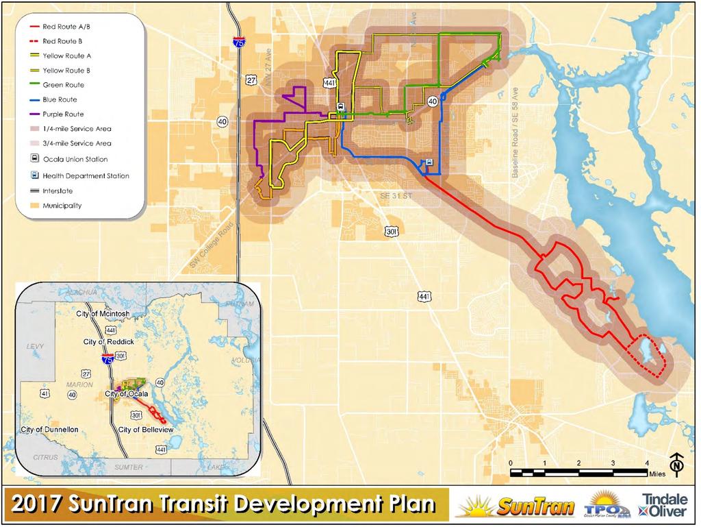 Map 3-1: Existing Transit Service Area