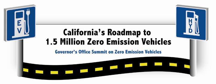 California ZEV Action Plan By 2015: California major