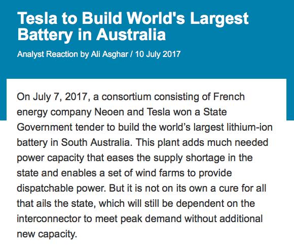 Battery storage becoming