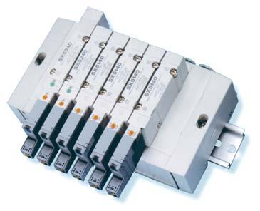Series SX//7000 ort Solenoid Valve Rubber Seal ase Mounted Manifold Slice Type DIN Rail Mounted Individual Wiring Series SX/000 How to Order Manifold SSX 0 U C Q Series SX000 SX000 Symbol U D Valve