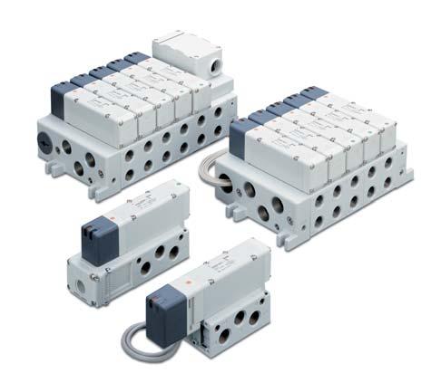 ase Mounted Solenoid Valve Series VQ000/000 Features Larger size, fast response solenoid valves. Choice of metal or rubber seal. lug-in or plug-lead (individually wired) electrical connections.