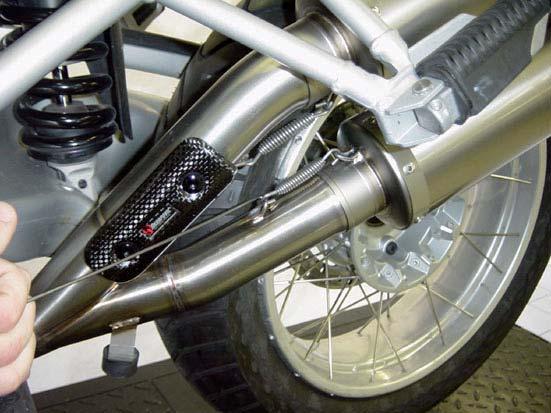 of the Y link pipe and attach the springs at the mufflers - link pipe