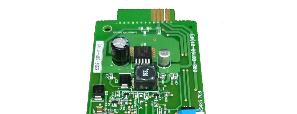 3. Appearance Top front view of RS485 card DIP Switch for Terminating