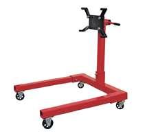 Capacity: 1250LBS Center height: 35 ½ Fully adjustable mounting head secures to rear of engine One bolt easily disassembles stand for transport or storage 1500 LB U-FRAME ENGINE