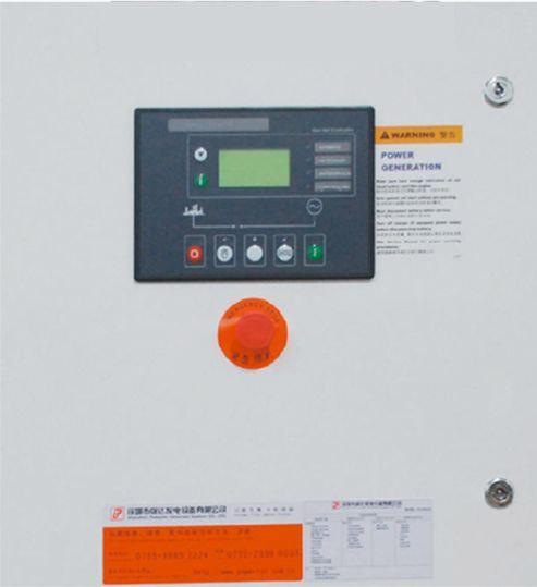 Protection Programmable alarm and status input Emergency stop Protection Stop for over speed Alarm for low/high battery voltage Alarm/Stop for low oil pressure Alarm for shortage of battery