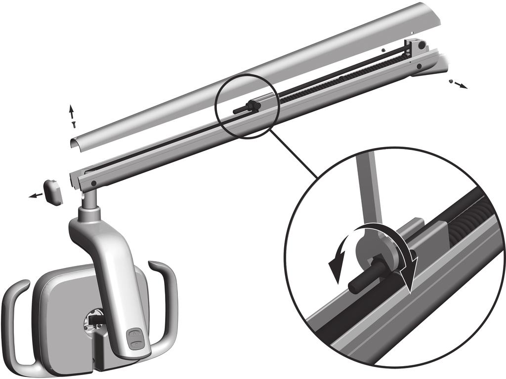 Adjust the Dental Light Flexarm Counterbalance Recommended Tools Phillips head screwdriver 5/64" hex key /" combination wrench. If the flexarm cover is in place, remove it.