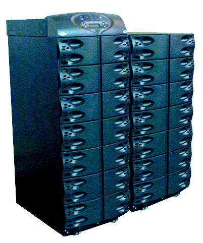 EXTERNAL BATTERY CABINETS (NON-MODULAR): BATTERY RUN TIMES IN MINUTES # of Non-Modular External Battery Cabinets With Charger VA Watts 1 2 3 4 5 6 20,000 16,000 14 38 66 96 133 168 20,000 15,750 14