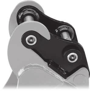 COMPACT EXCAVATOR COUPLERS Key Features Gannon Quick Change Coupler Blank hook design enables the coupler to attach entirely to the outside of the bucket for full-bucket capacity.