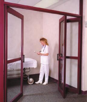 Manual Doors for ICU/CCU Rooms Bi-Way 2-Panel ICU Package Bi-Way This package is an improvement on traditional ICU/CCU sliding doors and eliminates congested hallways and obstructions by floor tracks