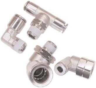 PUSH-TO-CONNECT FITTINGS PNEUMADYNE, INC. Catalog 400 Phone 763-559-077 Fax 763-559-0547 Thread sealant, standard on male pipe threads, ensures a leakproof fit.