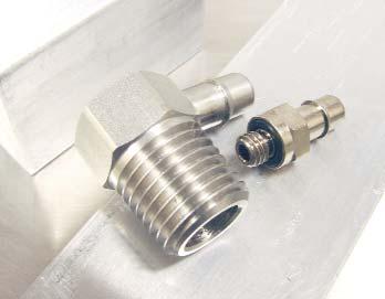 PNEUMADYNE, INC. Catalog 400 Phone 763-559-077 Fax 763-559-0547 Flow Rate- Atypical Pneu-Edge fittings ease installation by offering larger barbs on miniature threads.