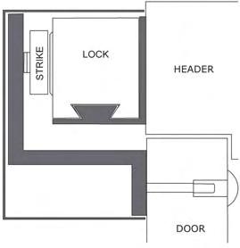 M38 or M68 lock on the secure side of a door that swings into a secured area Includes a Z Bracket and TJ-38CL TJ-38BK