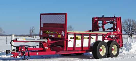 HYDRA-PUSH MANURE SPREADERS Vertical & Horizontal Beater assemblies are interchangeable and removable.