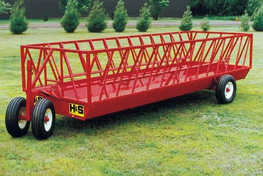 FEEDER WAGONS FAR SUPERIOR TO ANY SIMILAR FEEDER WAGON The main feed pan is constructed of prime steel with the square tubing around the top of the feed pan. Square tubing is 40% stronger than pipe.