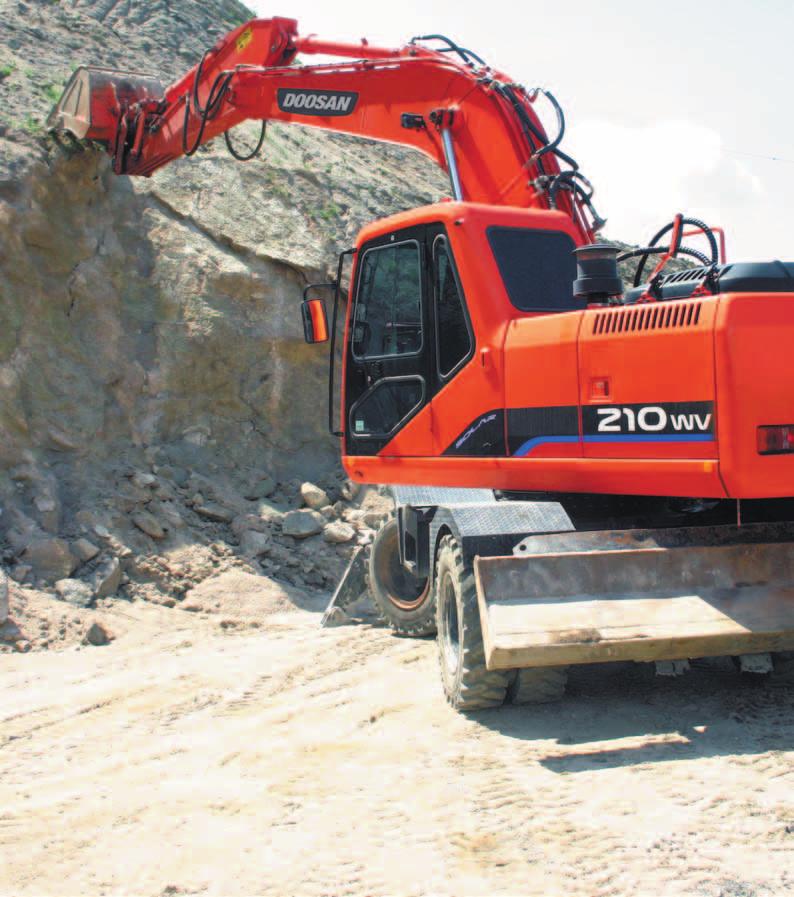 Groundbreaking performance The SOLAR210WV hydraulic excavator delivers