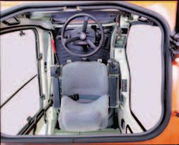 compartment Adjustable steering column The steering column can be adjusted backwards and forwards to suit the operator s size and