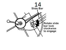 When the winch is fully extended (away from the frame housing), release the brake arm (22) and swing the retaining hook away (18) so it no longer secures the telescoping sections inside the frame