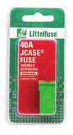 JCASE Fuse Littelfuse patented high current fuse introduced in 1997 designed to replace the MAXI fuse and cartridge style fuses. Currently OEM on many new domestic and Japanese models.