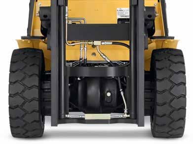 4 FRONT TO BACK DURABILITY A Truck With Solid Dependability Constructed with a heavy-duty mast that features narrow channels and six load rollers, this