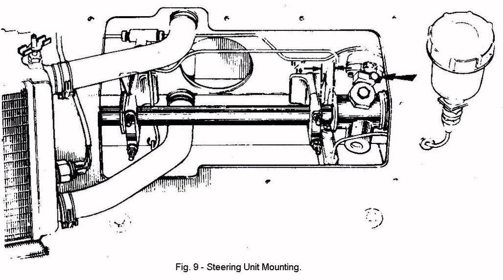 SECTION H STEERING PAGE 9 From beneath the vehicle: Remove the three bolts and spring and penny washers securing the rear of the chassis closing plate.