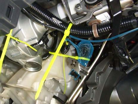 Side Cutters b. Route Microphone Cable 1. Route microphone cable (highlighted in blue). 2.