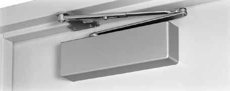 This enables the door closer to be installed in less vertical space: Regular Arm Allows closer to be installed where there is
