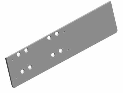 slide track closer mounting plate 13-3/8" (340mm) 3-7/8" (98mm) Track Reveal Slide Track - #486JP Back Plate: Required for frames with standard 2" (51mm) profile face.