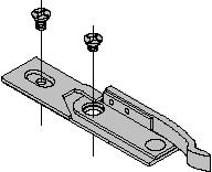 LCN 4040T SERIES INSTALLATION ACCESSORIES PLATE, 4040T-18 Required for pull side (door mount) installations where top rail is less than 3 3/4 (95 mm). Plate requires minimum 1 3/4 (44 mm) top rail.