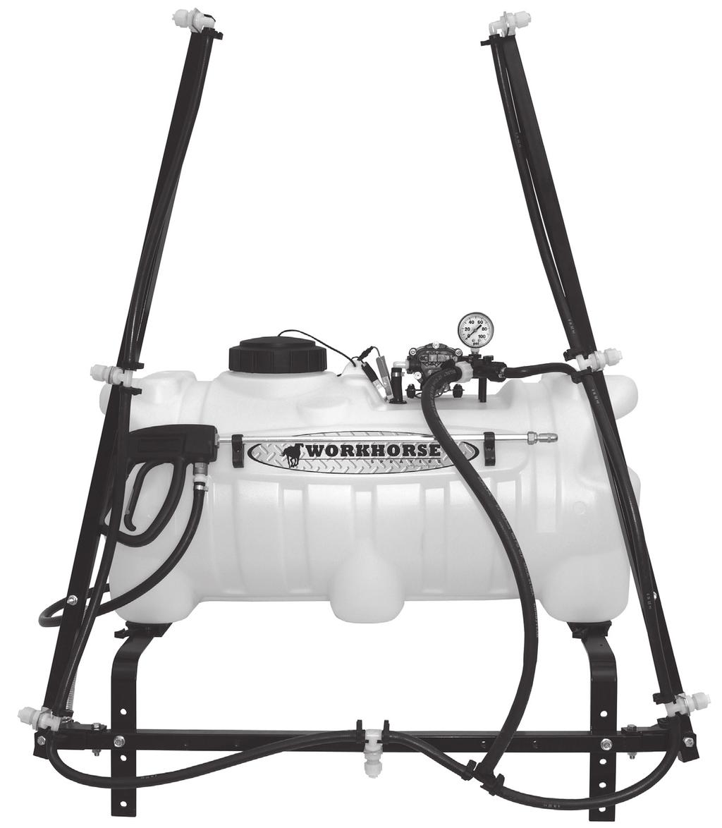 WORKHORSE S P R A Y E R S Assembly / Operation Instructions / Parts by PSE, a Division of Green Leaf, Inc ATV 0 GALLON DELUXE ATV SPRAYER - NOZZLE Polyethylene Tank Volt Diaphram Pump. G.P.M.