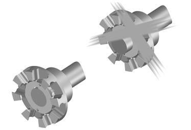 For larger couplings use suitable mounting tools and hoisting devices such as cranes or pulley blocks. Mount the coupling hubs in the proper position on the shaft ends (Fig. 3, pos.2). Fig.