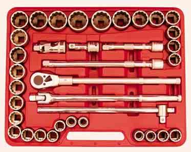 0kg 0200K HOME IMPROVER 26 SOCKET SETS 3/ 4 & 1 SQUARE DRIVE 3/ 4 Drive A heavy duty range designed to cope with the demands of industrial agriculture machinery and heavy plant, static or mobile.