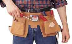 2kg 3260K Tool Pouch Large 4 Pocket 2 Loop Tool Pouch Oil Tan Large tool pouch with four pockets
