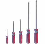 76 set Titanium Phillips Screwdriver Set Set includes one each of the following: 3 blade w/ #0 tip, 3 blade w/ #1 tip, 6 blade w/ #2 tip, 6 blade w/ #3 tip, 1 1/2 blade w/ #2 tip
