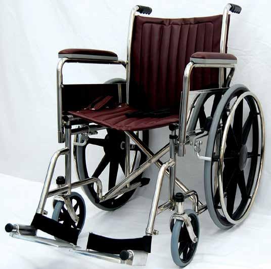 MRI Transport Wheelchairs Chair With Footrests 18 Wide Overall Width: 26 Wheelchair, With Fixed Footrest Removable Full Length Padded Arms Fixed Footrests See page 9-14 for wheelchair parts and