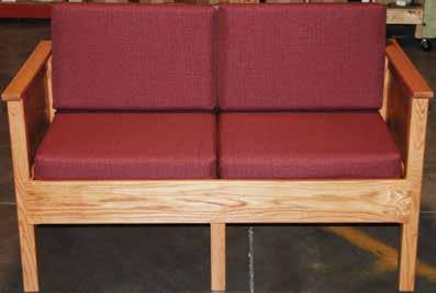 Cushion Width: 13 16 W x 14 D Seat Height: 10 Burgundy Naugahyde 250 lb Weight Capacity Warranty: 2 Years You may supply your own fabric at NO extra charge, except Pediatric Chair 53 Sofa