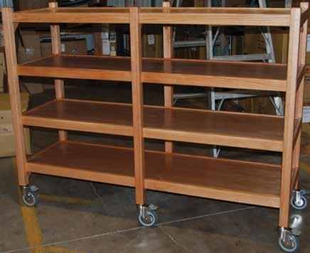 Shelving MRI Room Accessories MRI Solid Oak Shelving MRI solid oak shelving comes in a variety of sizes. All sizes have 6 legs, with or without casters.