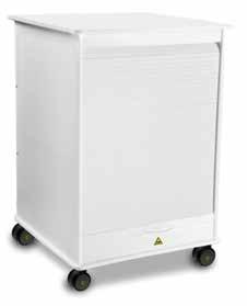 MRI Non-Magnetic Maui Lab Island White Polyethylene MRI Maui Lab Island 2 Foot Lab Cart offers flexible storage.