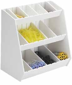 Optional, hinged lids come in multiple colors, choose from below. Ships ready to use, mounting tape included and holds 8-10lbs PC-1203 Storage Bin $110.61 ea.
