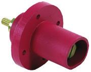 Single pole connectors J-series E1017 receptacles FSECTION E1017-1604 Cable size 350-750 MCM 600V AC/DC, up to 690A continuous NEMA 3R J-series E1017, rubber, threaded stud of contacts approaching