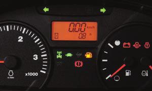 The LCD readout displays travel speed, PTO revolution and hour meter information digitally.