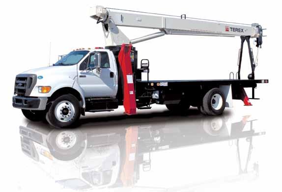 BOOM TRUCK CRANE Data Sheet - Imperial Features: Capacity at rated distance from center of rotation: 19 T @ 5 ft Maximum boom length: 70 ft Maximum tip height: 80 ft Optional Single Stage 24 ft or