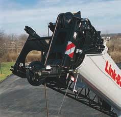 increase lift capacities. Hammerhead boom nose allows the operator to work at high boom angles.