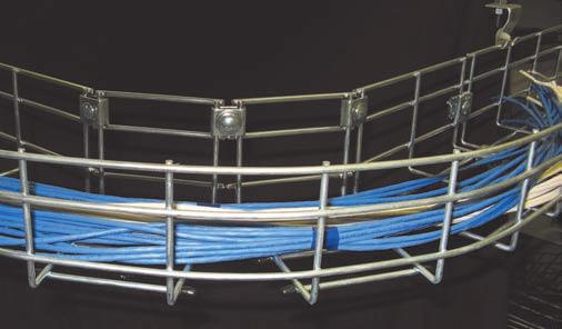 formed to make a rigid wire mesh cable management system.