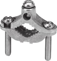 Ground lamps (rass body / rass screws) I3110U 1/2 to 1 10 sol. 2 str. 5/8 to 1* 5/8 to 1 For connecting grounding conductor to either galvanized steel rod, copper clad or water pipe.