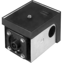 Models 1002 and 1004 are doublepole, double-throw units. Models CCE 1001 and 1002 have a case and cover to conceal the switching mechanism. Wiring is accessed through two 1/2" conduit openings.